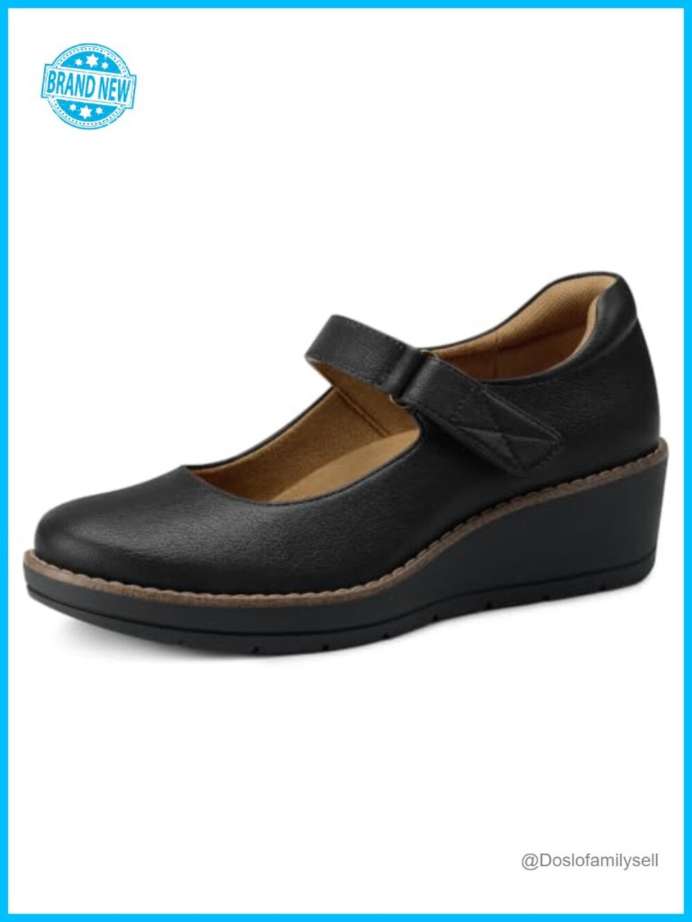 Mary Jane Pumps Faux Leather Arch Support Slip Resistant Work Shoes